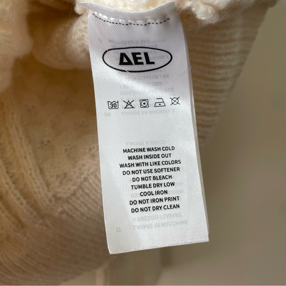 Aelfric Eden Cream Fisherman Cable Knit Sweater M Chunky - Picture 6 of 7